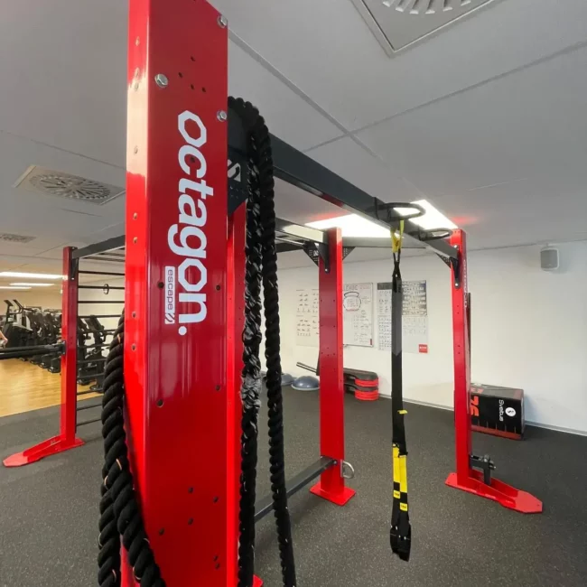 Espace de musculation avec portique d'entraînement fonctionnel - Fitspro Equipement
