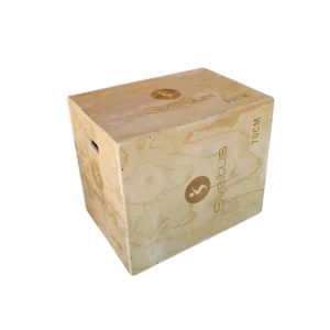 Plyobox en bois Sveltus 3 en 1 avec poignées pour entraînement de plyométrie et CrossFit.